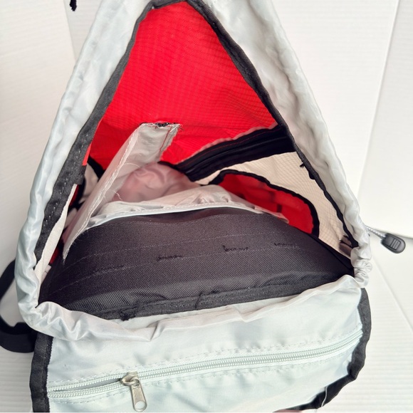 Crane Hiking Backpack Red Gray Hydration Compatible Outdoor Pack